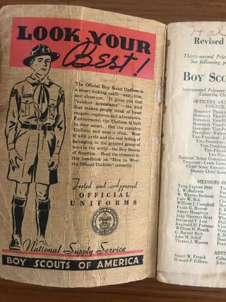 Vintage 1940HANDBOOK FOR BOYS Boy Scouts of America Guide Book N Rockwell 2