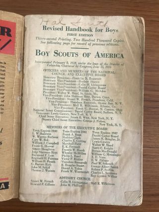 Vintage 1940HANDBOOK FOR BOYS Boy Scouts of America Guide Book N Rockwell 3