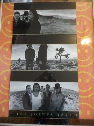 Vintage U2 " The Joshua Tree " Promo Poster 1987 Island 19 " X 33 "