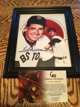 Ted Williams Autographed 8 X 10 Color Photo/print - Gai Authenticated