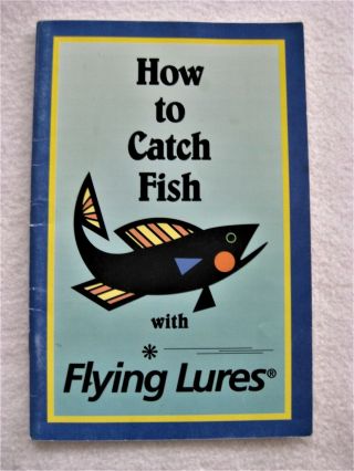 How To Catch Fish With Flying Lures Fly Fishing Trout - Vintage Book Booklet Old