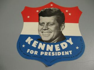 2 Vintage Paper Items President Kennedy Sticker Coca Cola Ink Blotter 1953 3