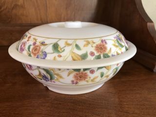 Large Vintage Melamine Ware Shunta Bowl W/lid Floral Design