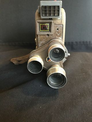 Vintage K - 26 Keystone 3 Lens Movie Camera 8mm 3