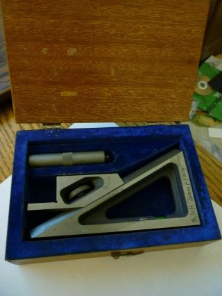 Planer Gage Brown & Sharpe No.  624 Machinist Toolmaker Wooden Case Vintage