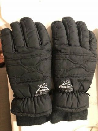 Vintage Gordini Women Ski Gloves Black Size Small/ Petit Aqua Block Waterproof
