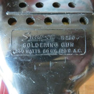 Vintage Snap - On USA R250 Soldering Gun Iron 120V 250 Watt Heavy Duty 2