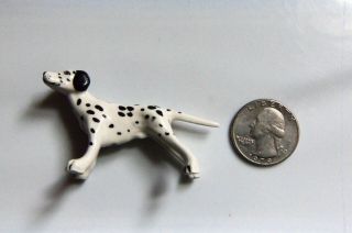 Vtg Miniature Bone China Dalmatian Puppy Dog Figurine - High Gloss Finish