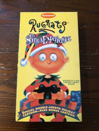 Vintage Nickelodeon Rugrats The Santa Experience Vhs Cartoon Holiday Special