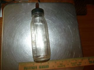 Vintage Evenflo Glass Baby Bottles 8oz.  Embossed