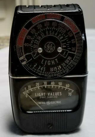 Vintage 1946 General Electric Ge Camera Light Exposure Meter 8dw58y4