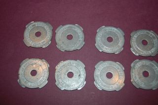 8 Vintage Webster Chicago Corporation Metal 45 Rpm Record Insert Adapter