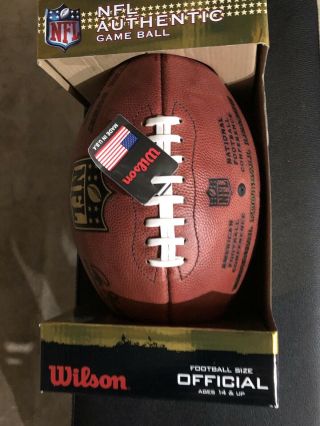 Wilson Nfl Authentic Game Ball " The Duke "