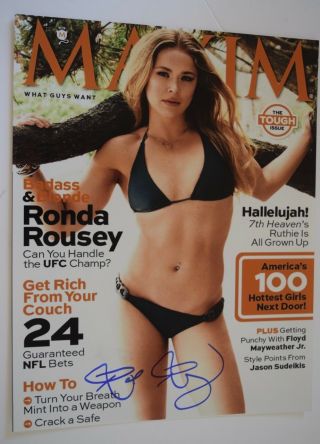 Ronda Rousey Signed Autographed 11x14 Photo Hot Sexy Ufc Mma Fighter Vd