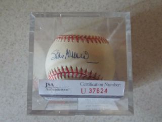 Stan Musial Signed Autograph Baseball Jsa Certified St Louis Cardinals With Cube
