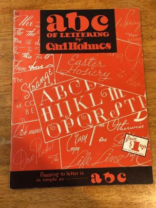 Abc Of Lettering By Carl Holmes Walter Foster 34 Art Instruction Book - Vintage