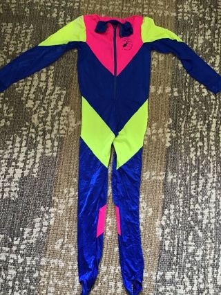 Vintage Neon Scuba Wetsuit Under Layer Bodysuit 80 