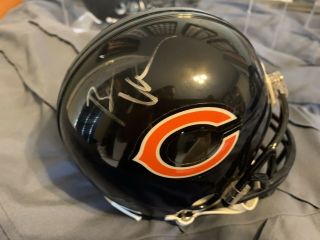 Brian Urlacher Mike Brown Rex Grossman Signed Chicago Bears Mini Helmet Auto