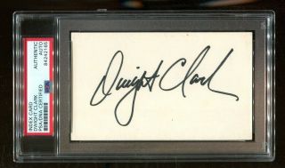 Dwight Clark Signed Index Card 3x5 Autographed 49ers Clemson Psa/dna