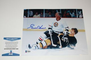 Gordie Howe Signed 8x10 Photo Beckett Authenticated Bas With Bobby Orr