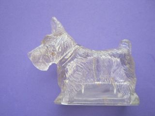 Vintage Glass Candy Container Scotty Dog Jeannette,  Pa.