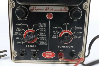 Vintage SICO 670 - A Superior Instruments Co.  OHMs Resistance Meter Tester 3