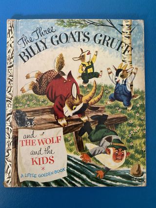 Vintage Little Golden Book The Three Billy Goats Gruff 1953 173 1st Edition