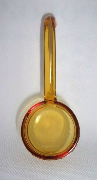 Vintage Amber Gold Depression Glass Condiment Ladle Dipper Mayonnaise Spoon