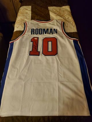 Dennis Rodman Hof Autographed Signed Jersey Detroit Pistons Jsa