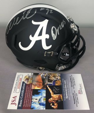 Quinnen Williams Signed Alabama Oreos Mini Helmet W/ Jsa & Proof Jets