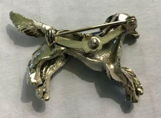 VINTAGE Gold Tone Enamal English Irish Setter Dog Pin Brooch 3