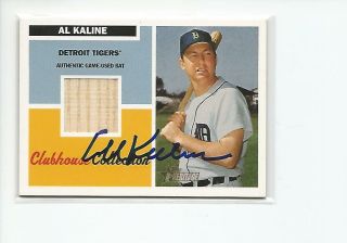 Al Kaline Autographed Signed 2005 Topps Heritage Bat Card Detroit Tigers