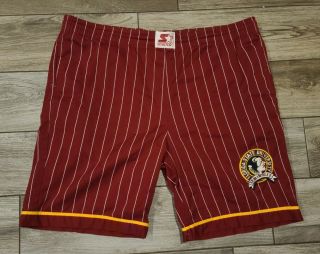 Vintage 90s Starter Florida State Seminoles Fsu Shorts Pinstripe Xl Embroidered