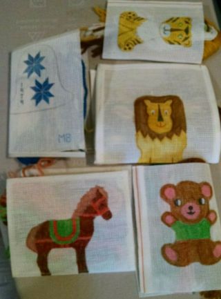 Vintage Small Needlepoint Kits - Great For Kids Or Beginners