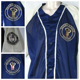 Vintage Bowood Negro League Baseball Jersey Men Size Xl Mesh Nlbpa Embroidered