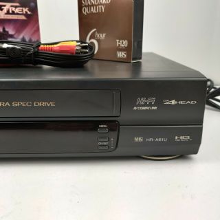 VTG JVC HR - A61U Ultra Spec Drive Hi - Fi 4 - Head VCR VHS Player recorder 3
