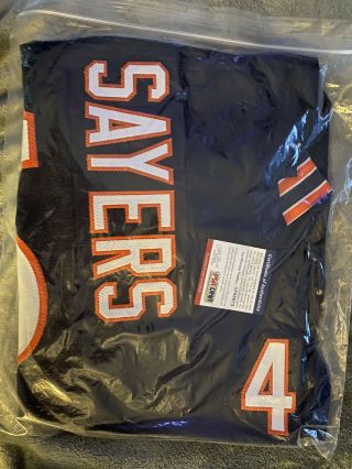 Gale Sayers Signed HOF Chicago Bears Custom Jersey - PSA 2