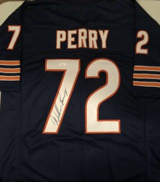 William Perry Autographed Chicago Bears Navy Football Jersey Jsa