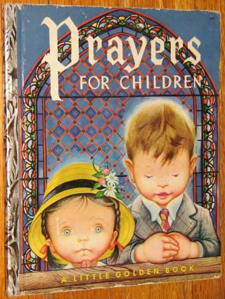 Vintage Little Golden Book Good Prayers For Children 1952 Copyright A Edition