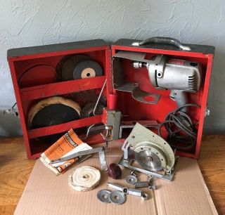 Vintage Sears Craftsman Dunlap Portable Power Tools In Case Arco Saw Drill Grind