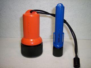 Vintage Tekna - Lite 4 And Tekna - Lite 2 Flashlights - Waterproof,  Underwater Usa