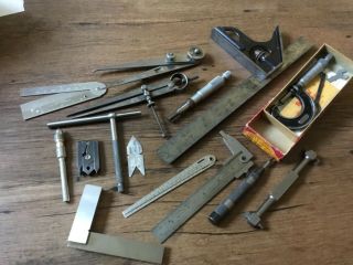 Vintage Starrett Tools And Others Brands But Mainly Starrett,  Square,  Micro