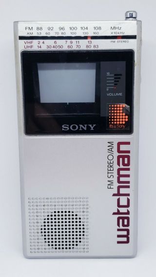 Vintage Sony Watchman Fd - 30a With Case - Manufactured In 1983