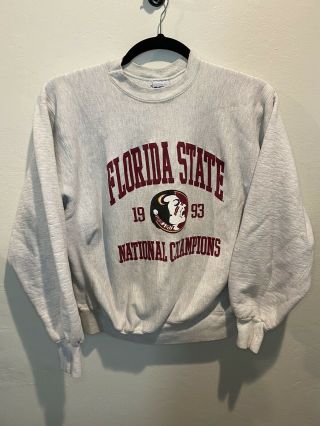 Vintage Florida State Seminoles 1993 National Champions Football Sweater Xxl 2xl