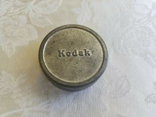 Vintage Kodak 8mm Movie Film Metal Reel Case Tin Canister W/ Film 1950s/1960s 2 "