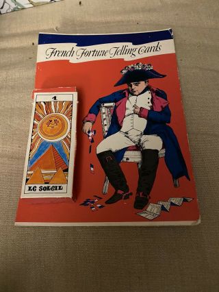 Vintage Le Soliel French Fortune Telling Cards Book Box 1971 Complete Set 24