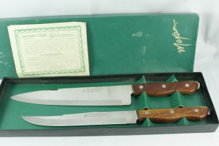 Vintage Maxam 2 - Pc.  Kitchen Knife Set,  9” Chef Knife,  8” Carving Knife
