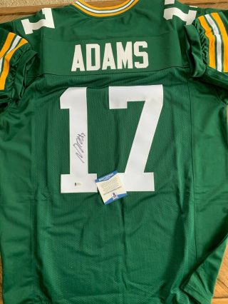Davante Adams Signed Custom Xl Green Bay Packers Jersey Autographed Beckett