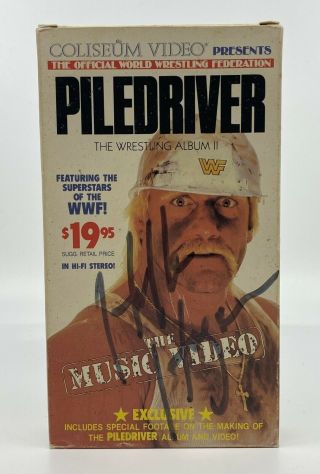 Hulk Hogan Signed Autograph Auto " Wwf Piledriver " Vhs Video Tape X3 Jsa