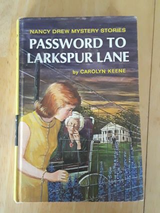 Vintage Nancy Drew Book 1966 The Password To Larkspur Lane Yellow Spine Hc
